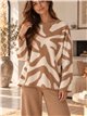 Ensemble pull et pantalon oversize à imprimé abstrait
