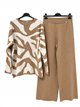 Ensemble pull et pantalon oversize à imprimé abstrait