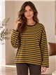 Camiseta amplia de rayas