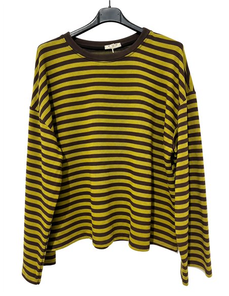 Camiseta amplia de rayas