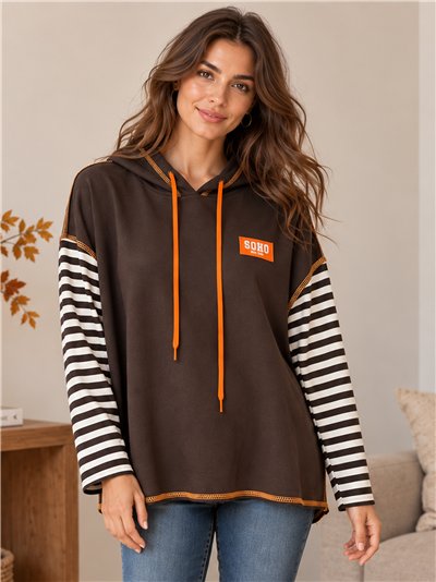 Felpa oversize con cappuccio