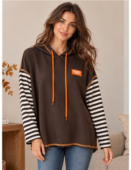 Oversize-Sweatshirt mit Kapuze