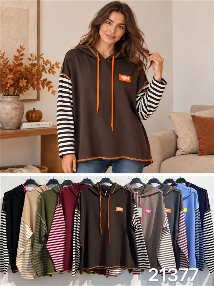 Oversize-Sweatshirt mit Kapuze