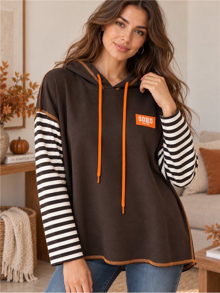 Oversize-Sweatshirt mit Kapuze
