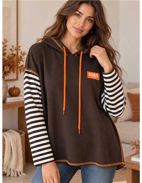 Oversize-Sweatshirt mit Kapuze