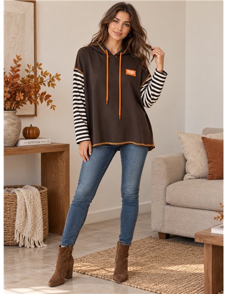Oversize-Sweatshirt mit Kapuze