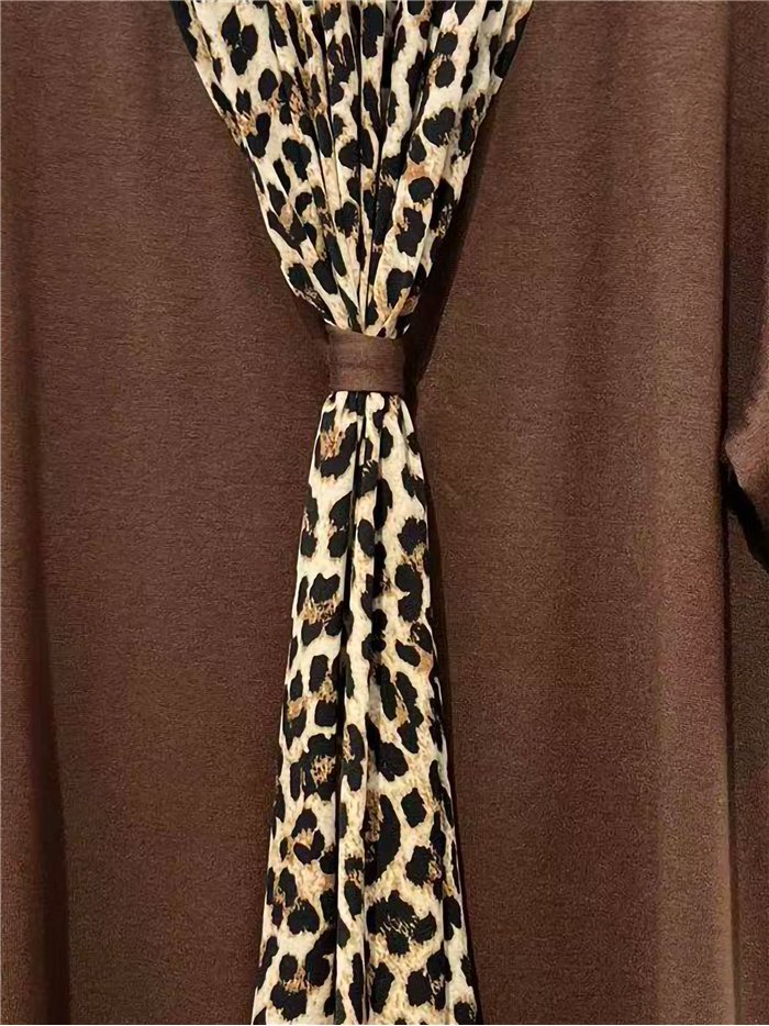 Écharpe pull imprimé animal grande taille