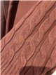 Cable knit sweater and wide-leg trousers set