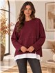 Sudadera amplia efecto camisa tachuelas