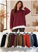 Sudadera amplia efecto camisa tachuelas