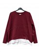 Sudadera amplia efecto camisa tachuelas
