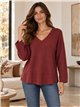 Feinstrickpullover mit V-Ausschnitt