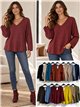 Feinstrickpullover mit V-Ausschnitt