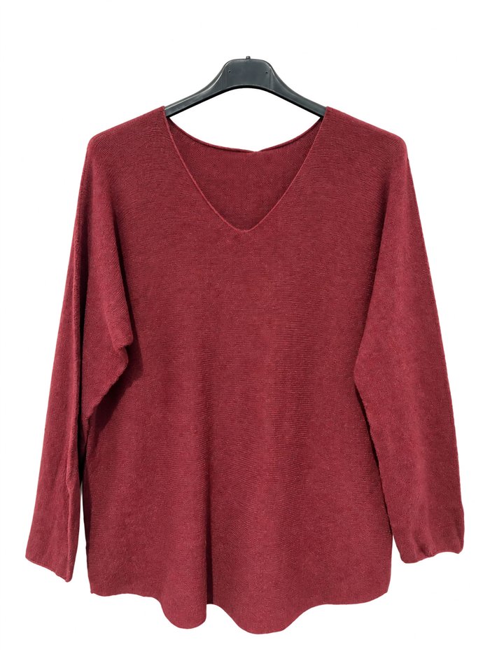 Feinstrickpullover mit V-Ausschnitt
