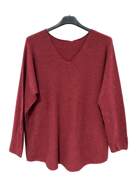 Feinstrickpullover mit V-Ausschnitt