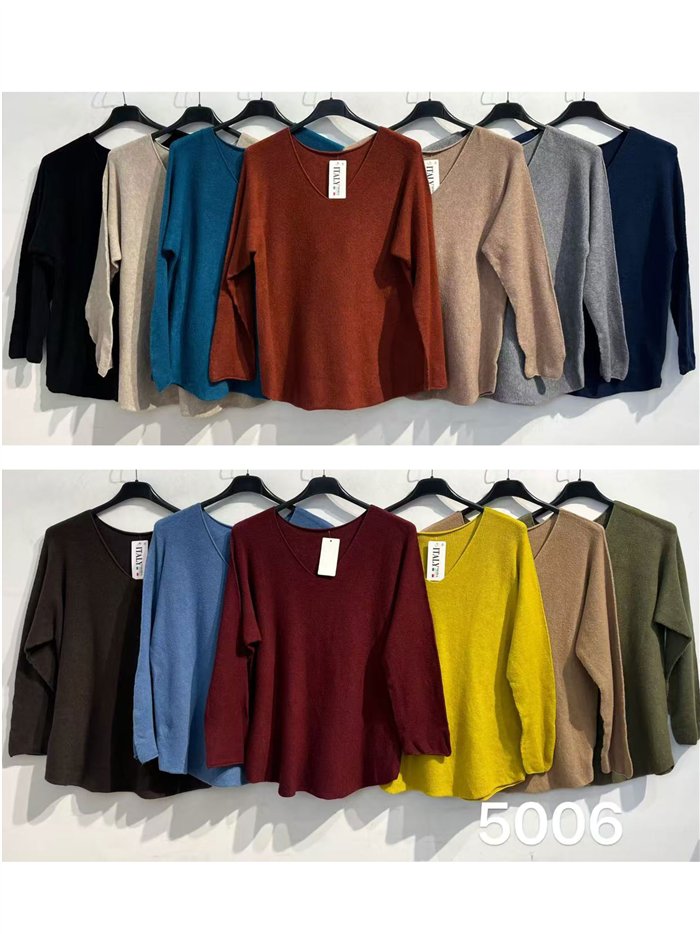 Feinstrickpullover mit V-Ausschnitt