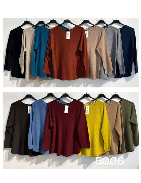 Feinstrickpullover mit V-Ausschnitt
