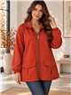 Chaqueta cremallera y bolsillos talla grande