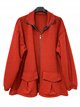 Chaqueta cremallera y bolsillos talla grande