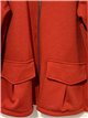Chaqueta cremallera y bolsillos talla grande