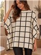 pull à carreaux oversize