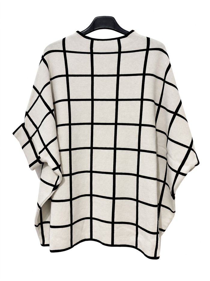 pull à carreaux oversize