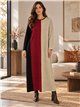 Vestido largo color block talla grande