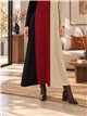 Vestido largo color block talla grande