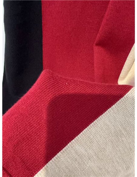 Vestido largo color block talla grande