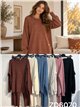 Ensemble pull oversize avec fentes latérales et pantalon à jambes larges