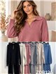 Conjunto jersey cuello polo y pantalón wide leg