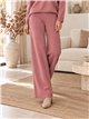 Conjunto jersey cuello polo y pantalón wide leg