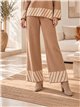 Ensemble maillot à rayures diagonales et pantalon large