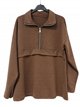 Sudadera amplia con cremallera y tachas