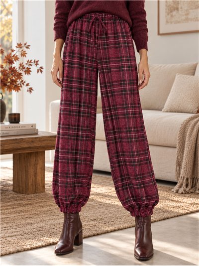 Pantalón jogger de cuadros