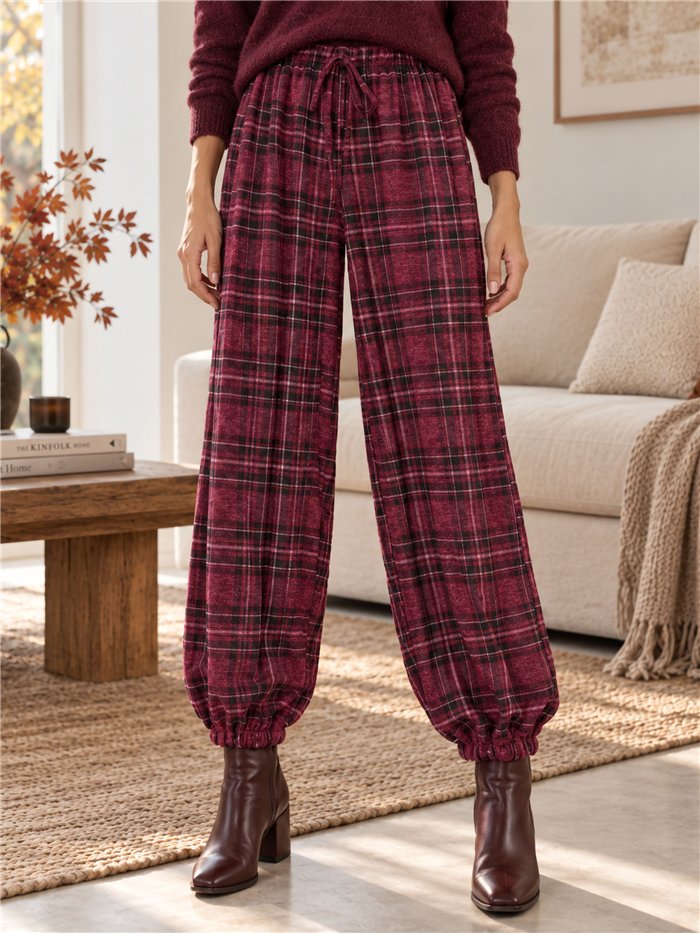 Pantalón jogger de cuadros
