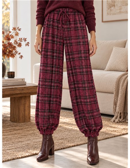 Pantalón jogger de cuadros