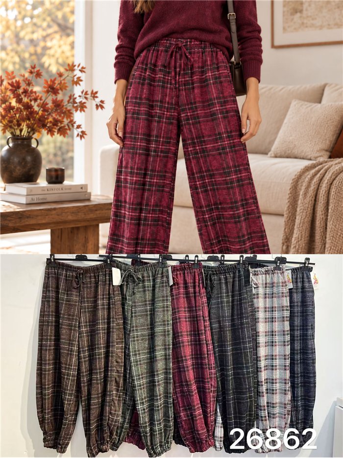 Pantalón jogger de cuadros