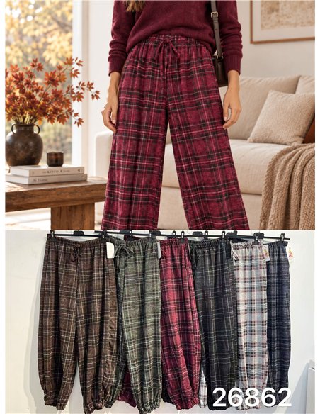 Pantalón jogger de cuadros
