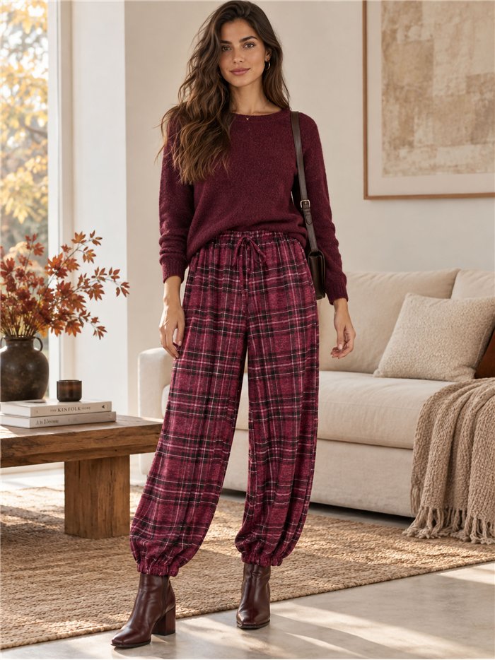 Pantalón jogger de cuadros