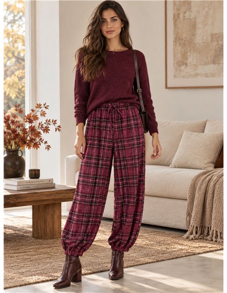Pantalón jogger de cuadros