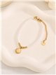 Pulsera de cuentas tipo perla con colgante de concha
