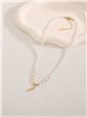 Collier de perles de type nacre avec pendentif piment