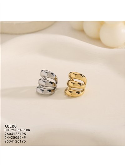 Ear cuff triple aro de acero 2