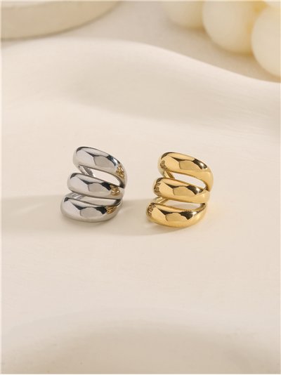 Ear cuff triple aro de acero
