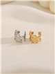 Ear cuff flores de acero