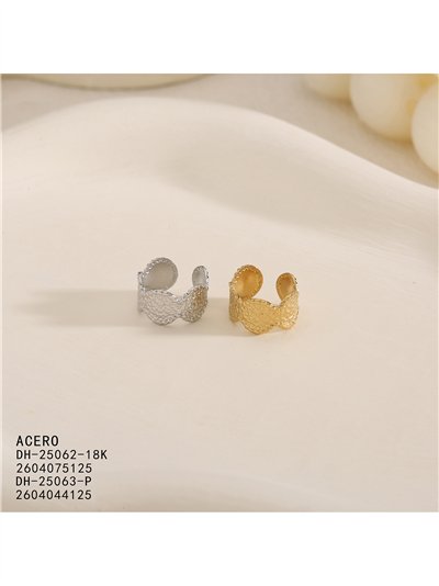 Ear cuff círculos martillados de acero 2