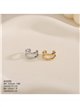 Ear cuff doble aro martillado de acero