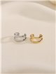 Ear cuff doble aro martillado de acero