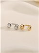 Ear cuff doble bola de acero